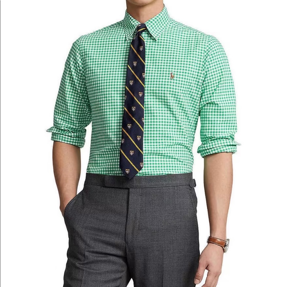 Polo Ralph Lauren Classic Fit Gingham Oxford Long Sleeve Woven Shirt